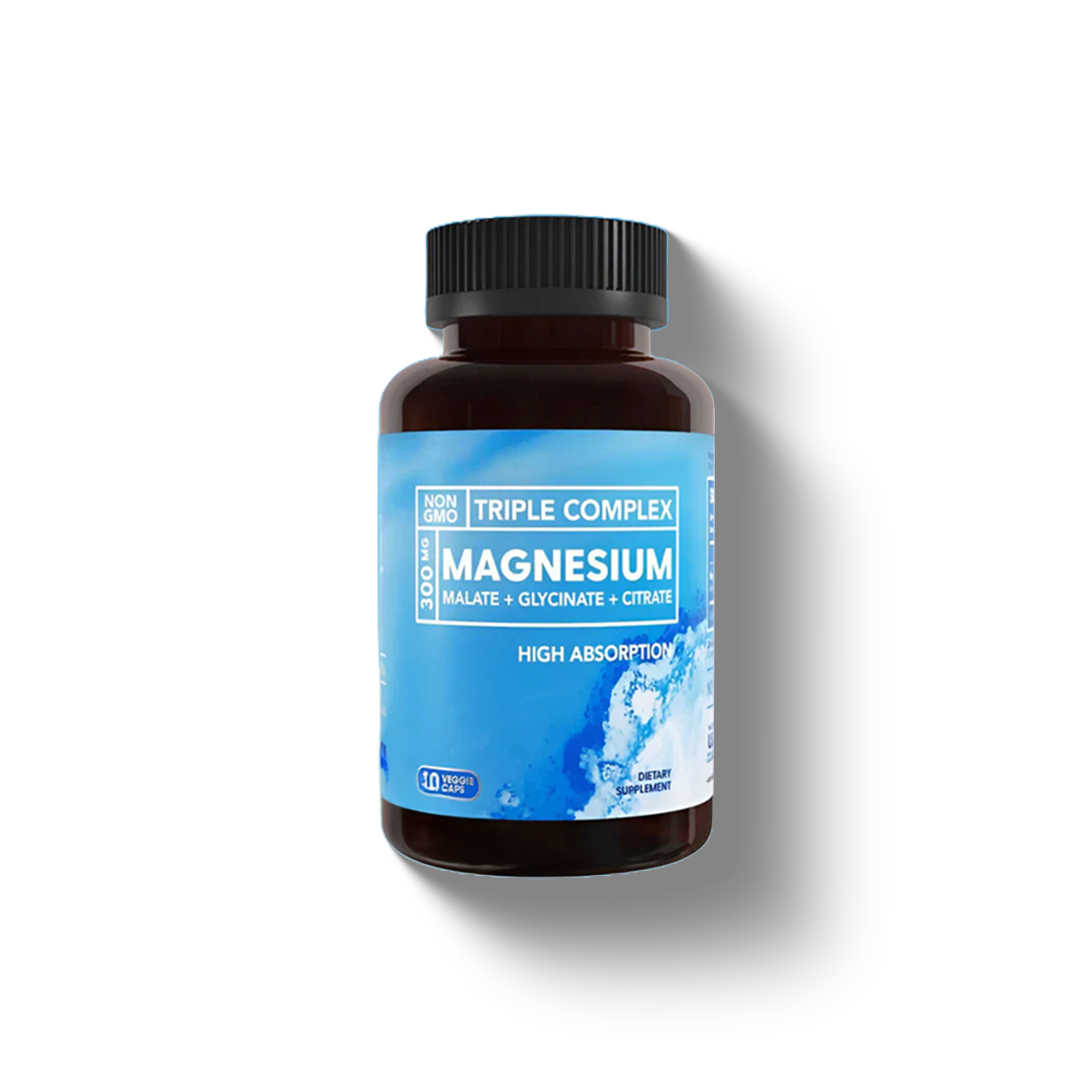 Triple Magnesium Complex | 300mg of Magnesium Glycinate, Malate, & Citrate for Muscles, Nerves, & Energy | High Absorption | Vegan, Non-GMO | 90 Capsules