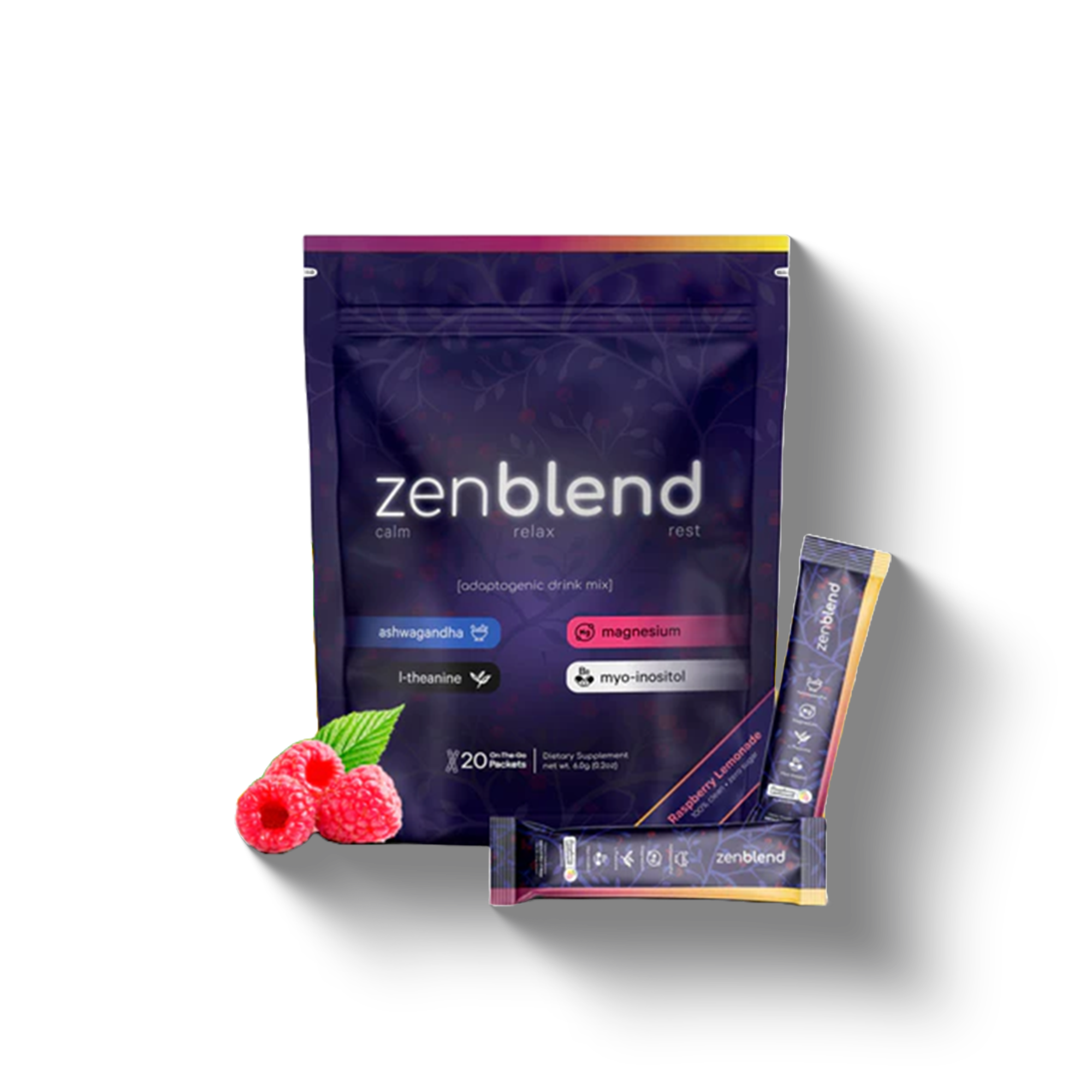 Denali ZenBlend – Natural Stress Relief & Cortisol Support Supplement | Calm Mind, Balanced Mood & Adrenal Health